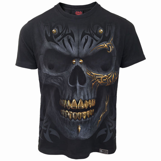 T-shirt Spiral Black Gold
