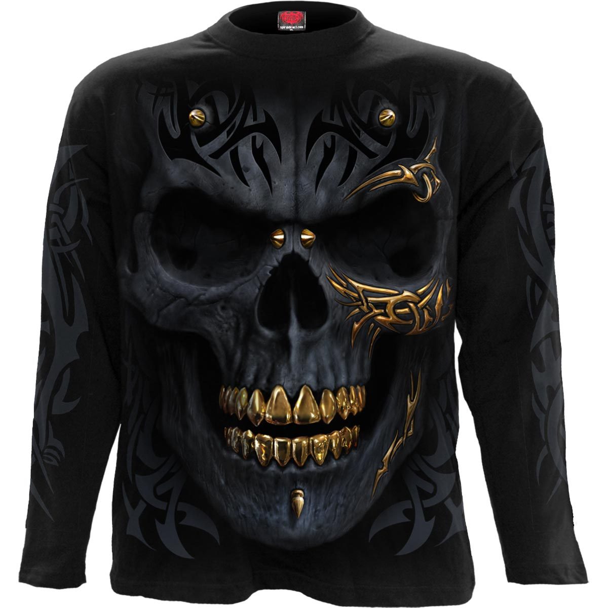 Long-sleeved T-shirt Spiral Black Gold