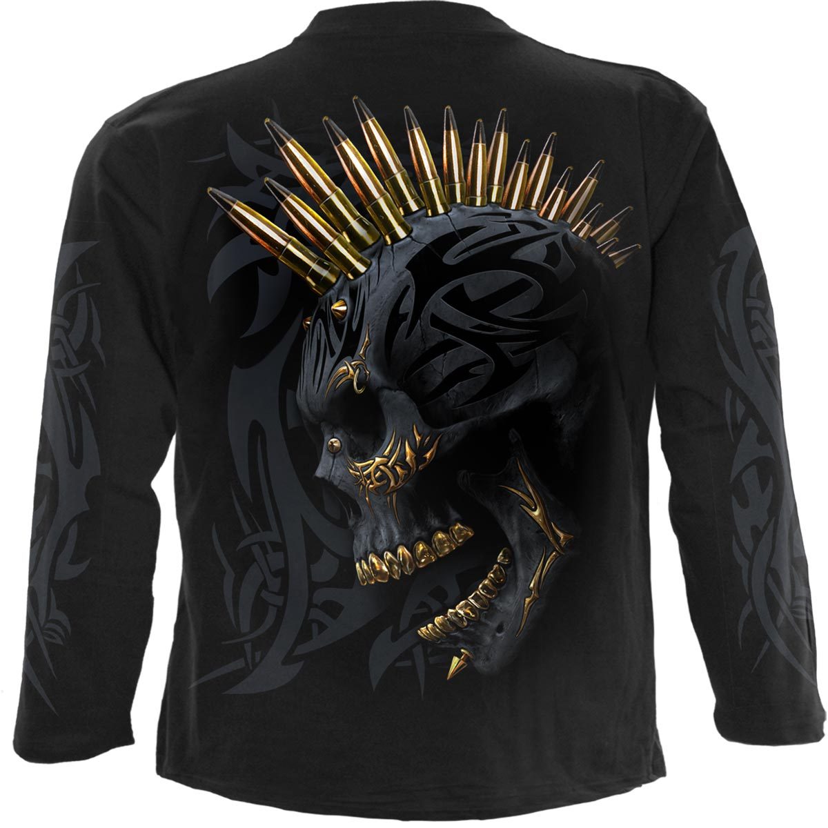 Long-sleeved T-shirt Spiral Black Gold