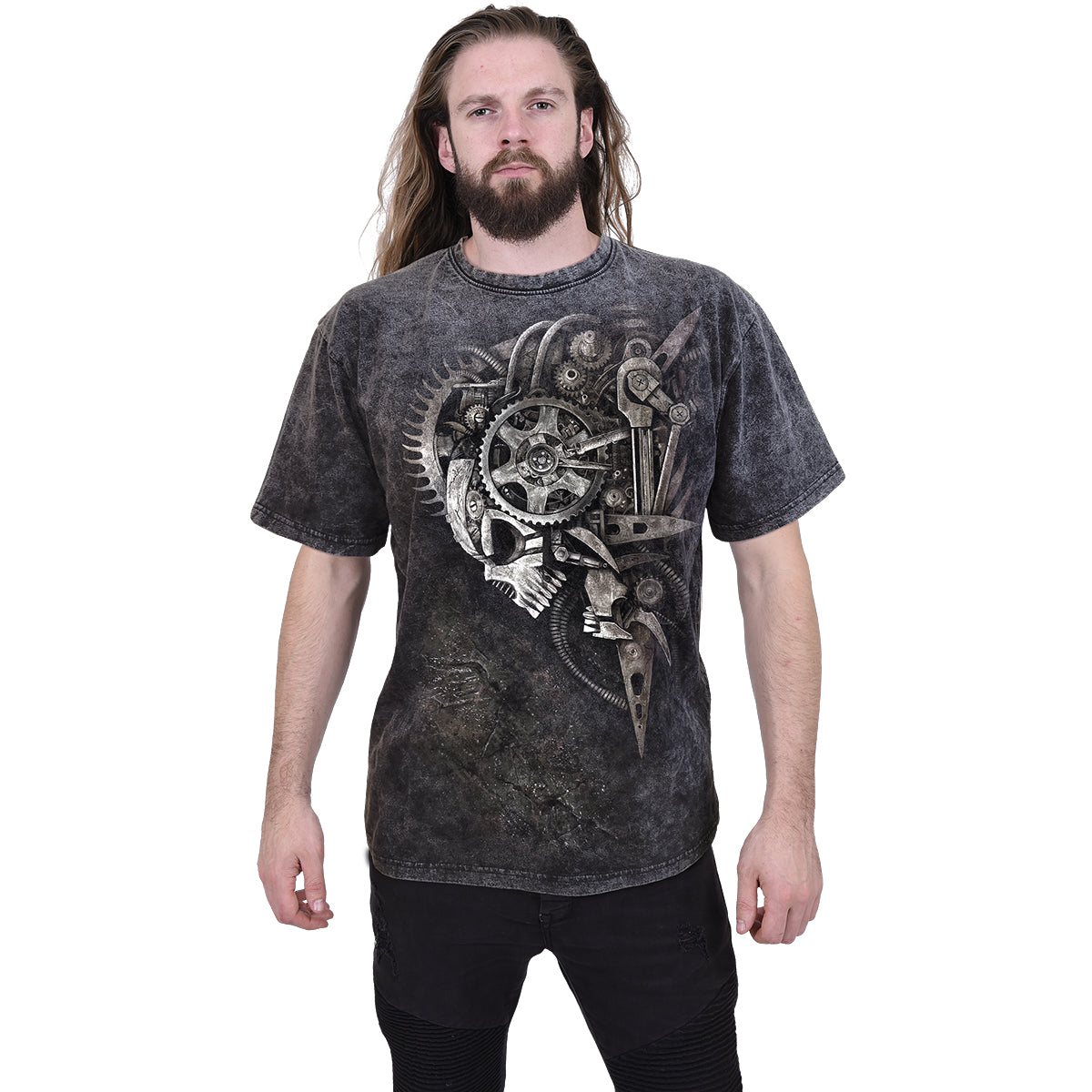 T-Shirt Spiral Diesel Punk Grau