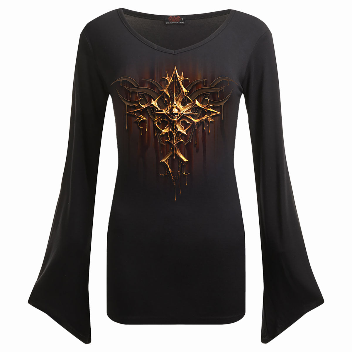 Langarm-T-Shirt Spiral Dripping Gold