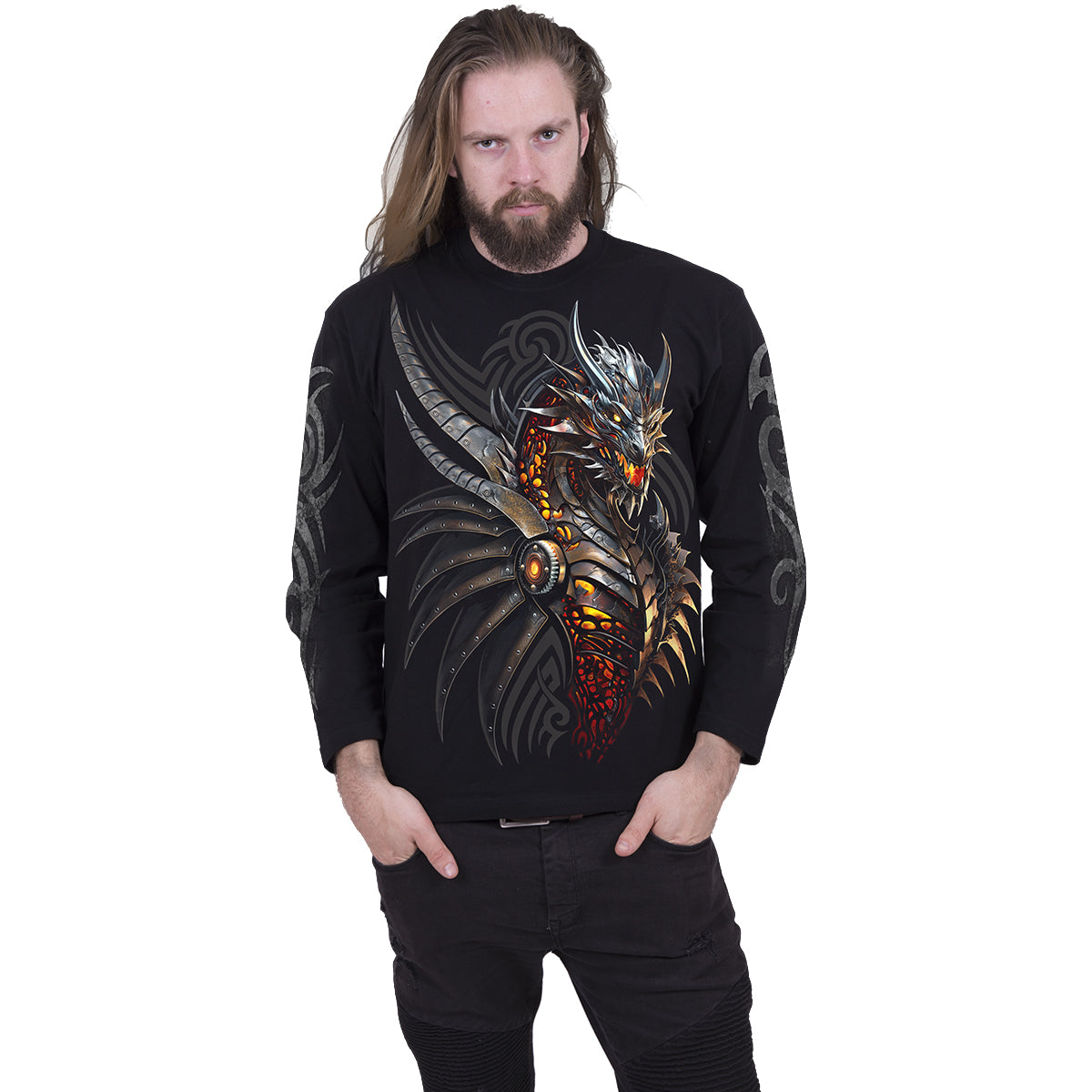 Langärmliges T-Shirt Spiral Razor Back