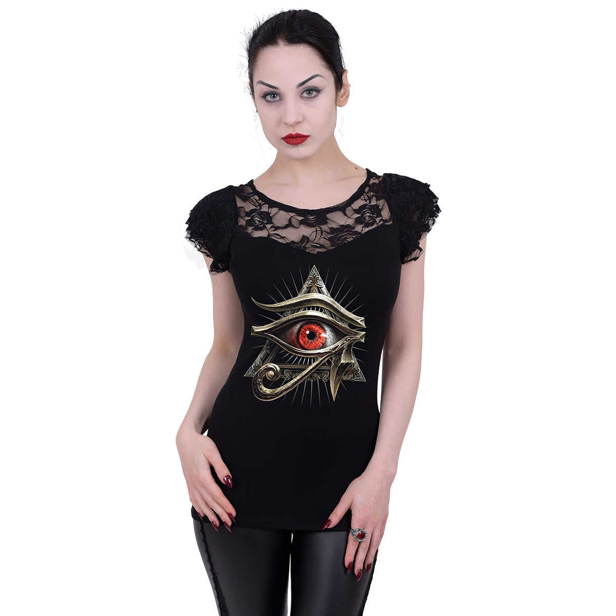 Oberteile - Kurzarm Spiral Evil Eye