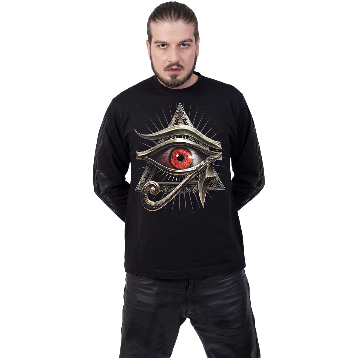 Langarm-T-Shirt Spiral Evil Eye