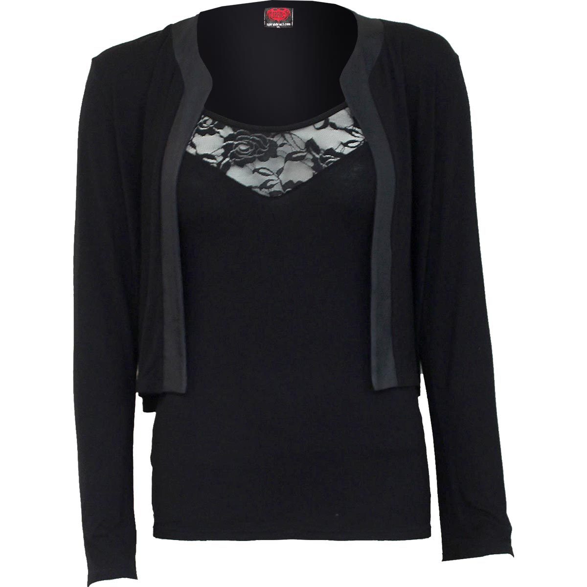 Langarm-T-Shirt Spiral Gothic Elegance