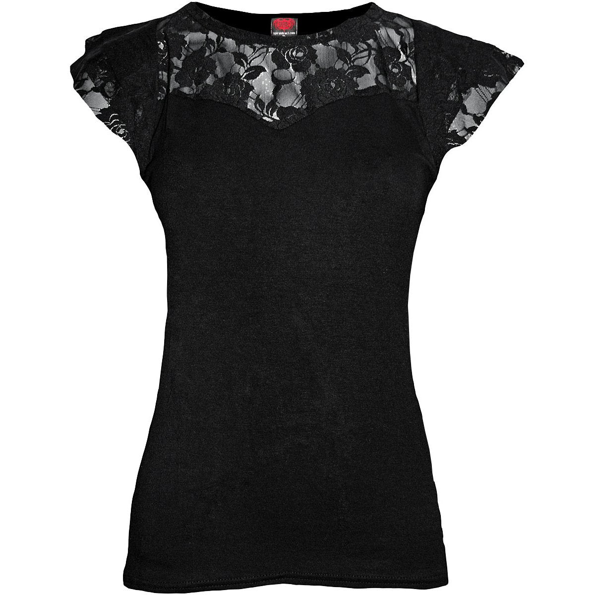 Oberteile - Kurzärmeliges Spiralförmiges Gothic-Elegance