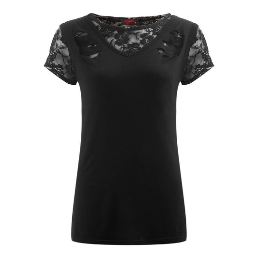 Tops - Short Sleeve Spiral Gothic Elegance
