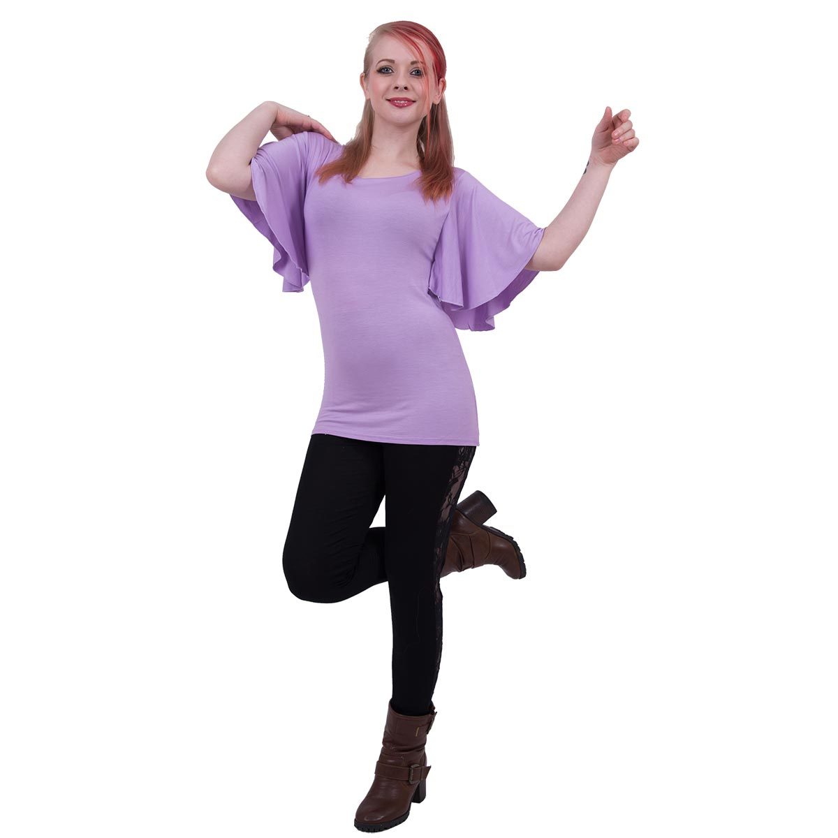 Tops – Kurzarm Spiral Gothic Eleganz