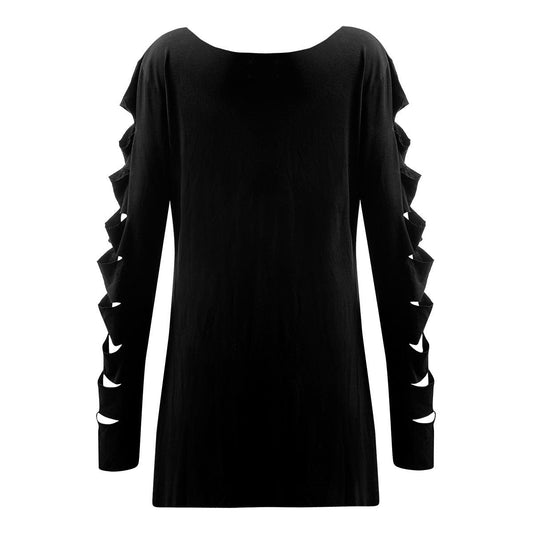 Long-Sleeved T-shirt Spiral Metal Streetwear