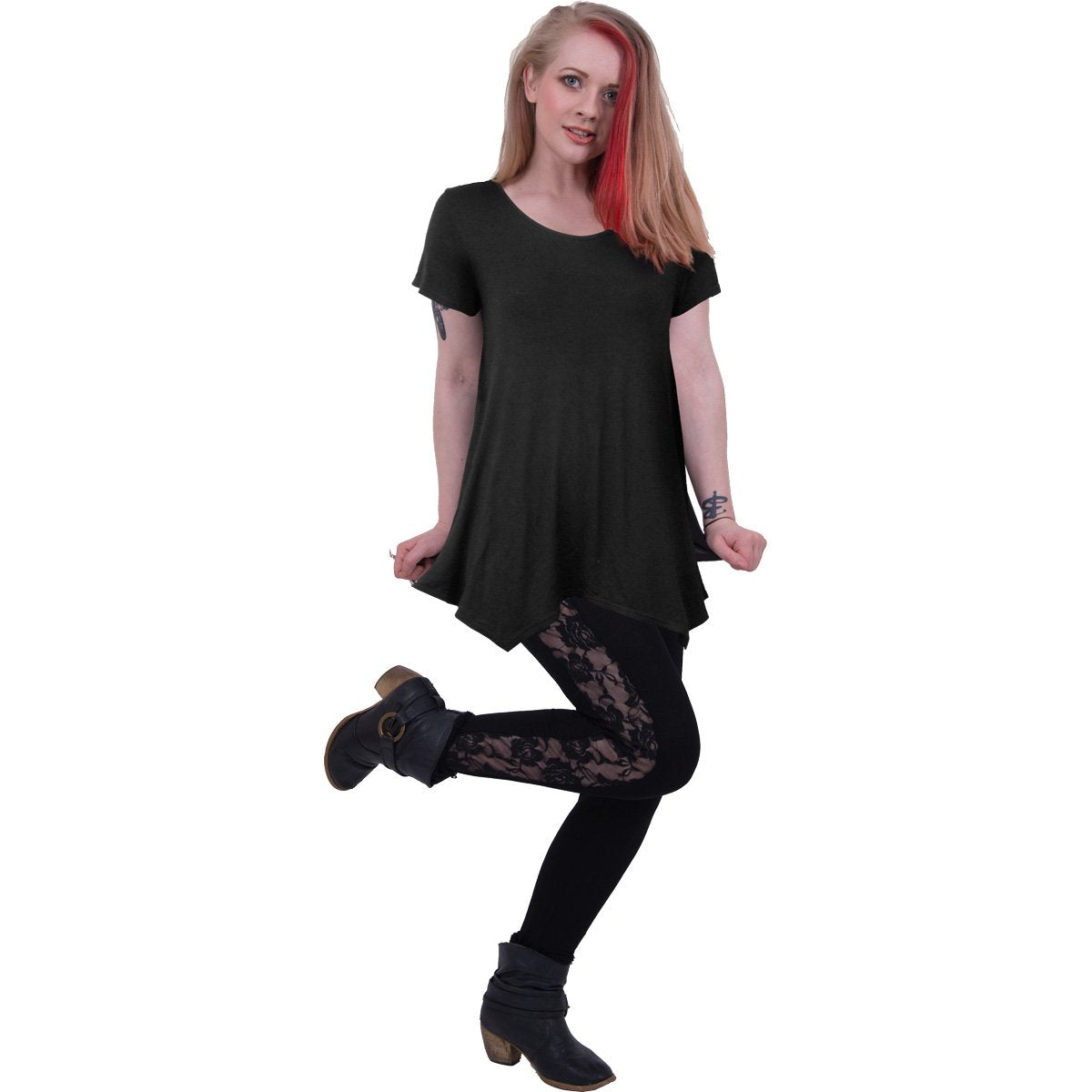 Tops – Kurzarm-Spiral-Urban-Fashion