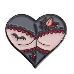 Pin Heart Butt – Bat Goth