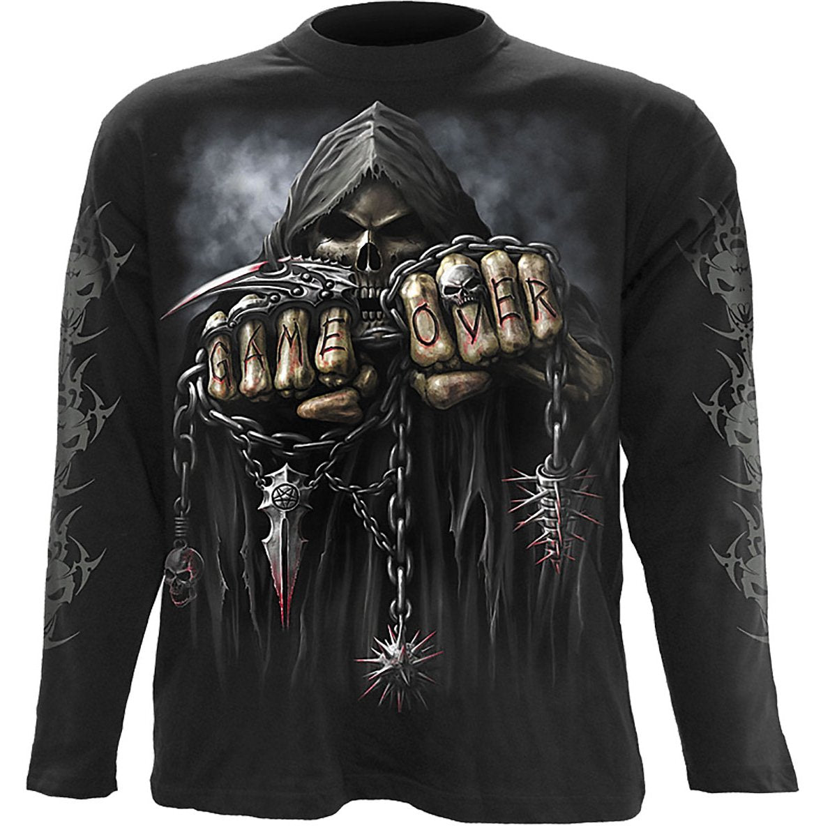 Langarmshirt Spiral Game Over