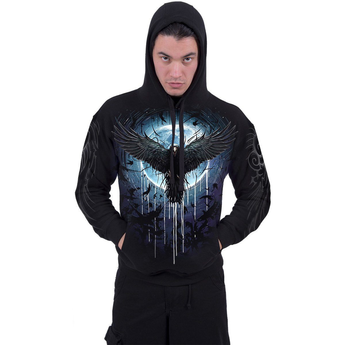 Kapuzenpullover Spiralkrähenmond
