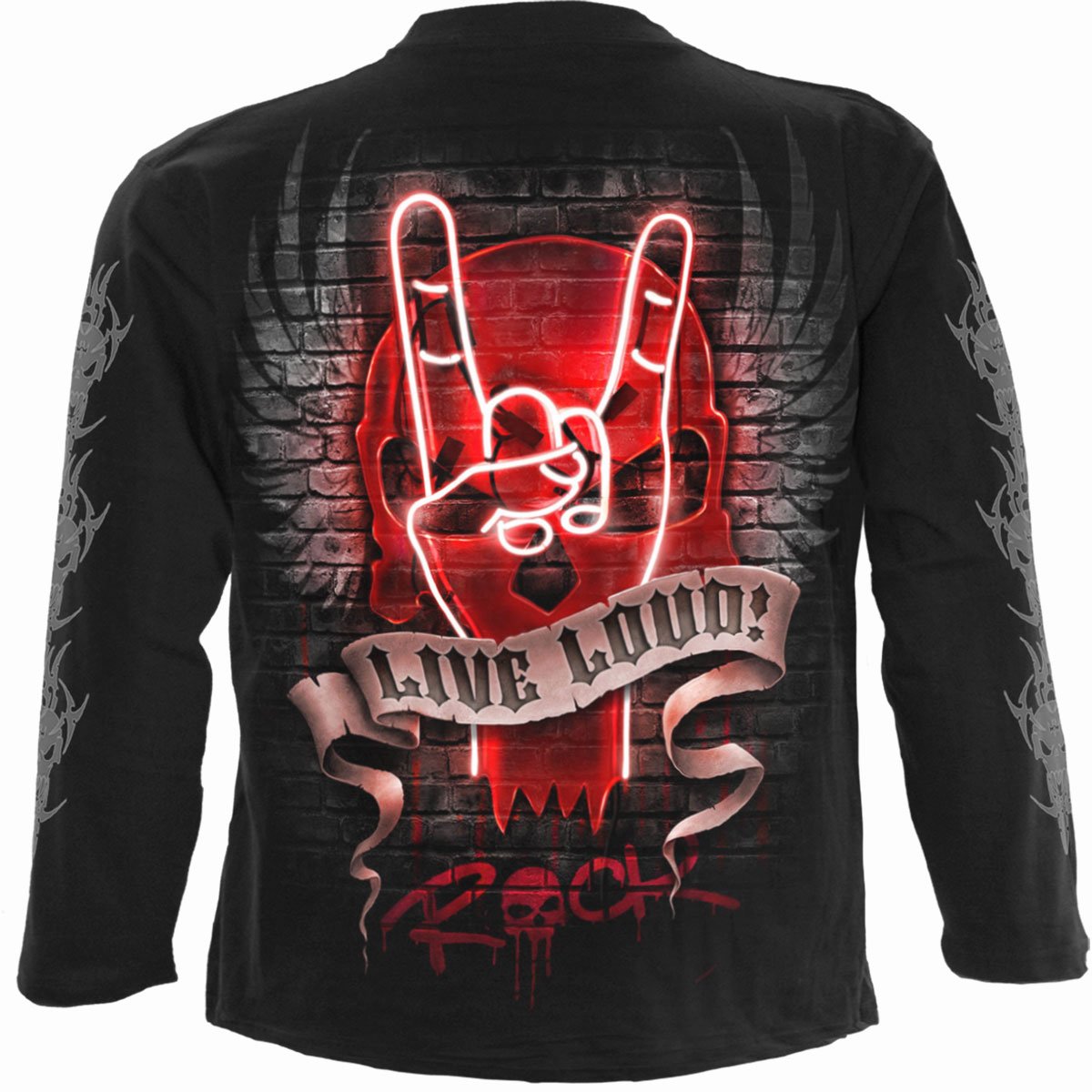 Langarm-T-Shirt Spiral Live Loud