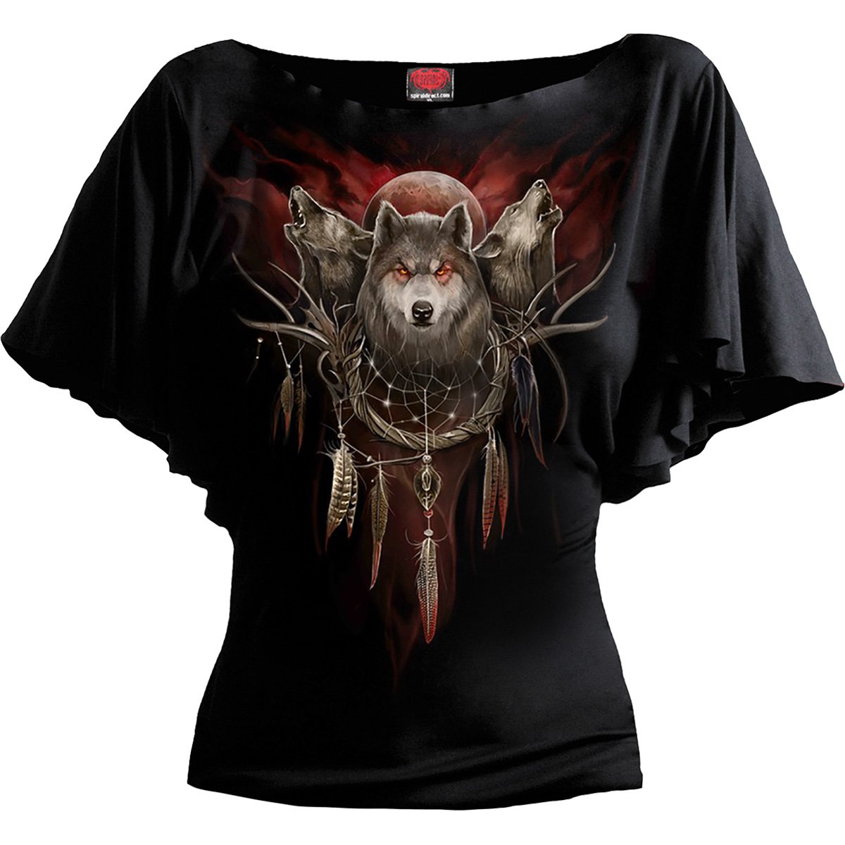 Tops – Kurzarm Spiral Cry Of The Wolf
