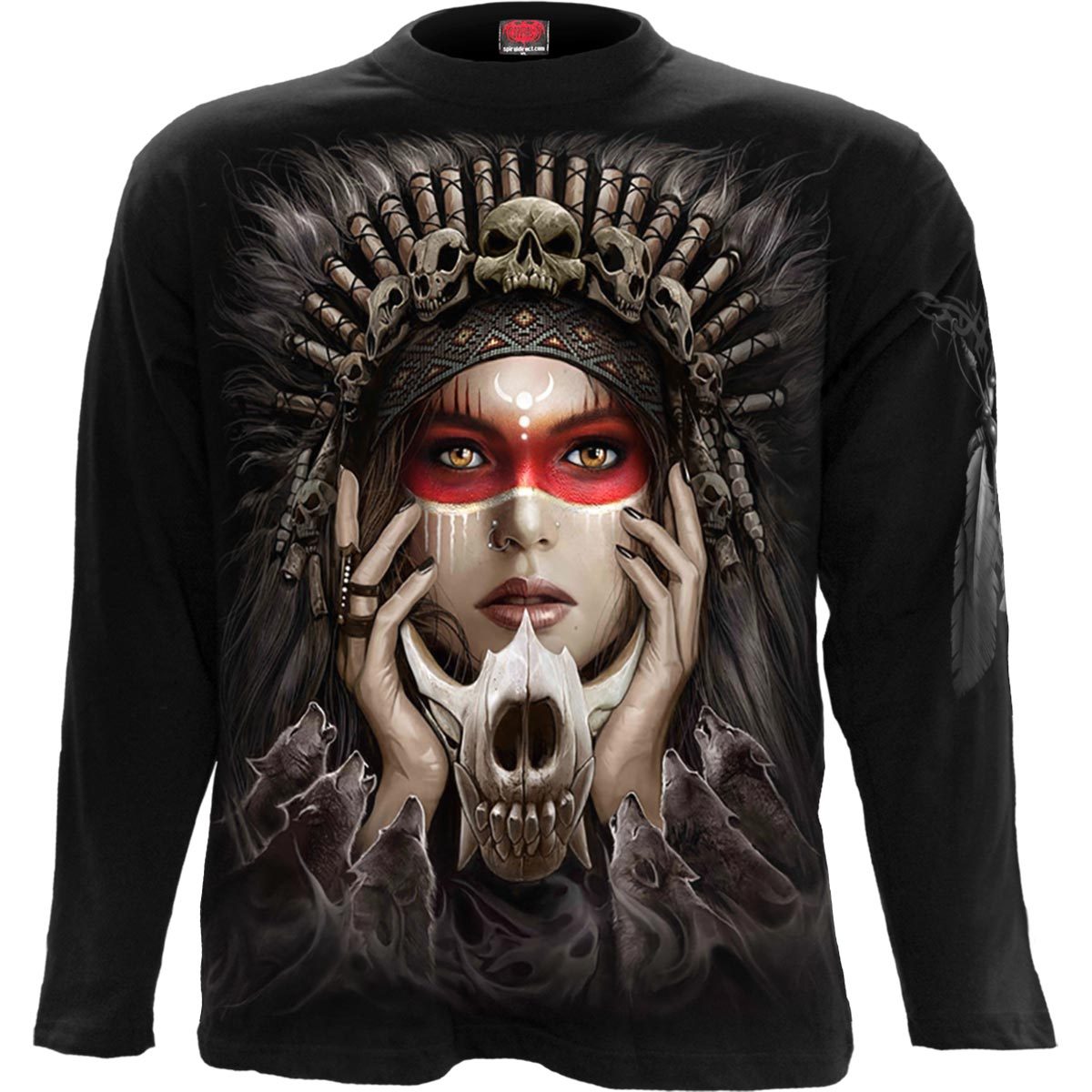 Langarm-T-Shirt Spiral Cry Of The Wolf