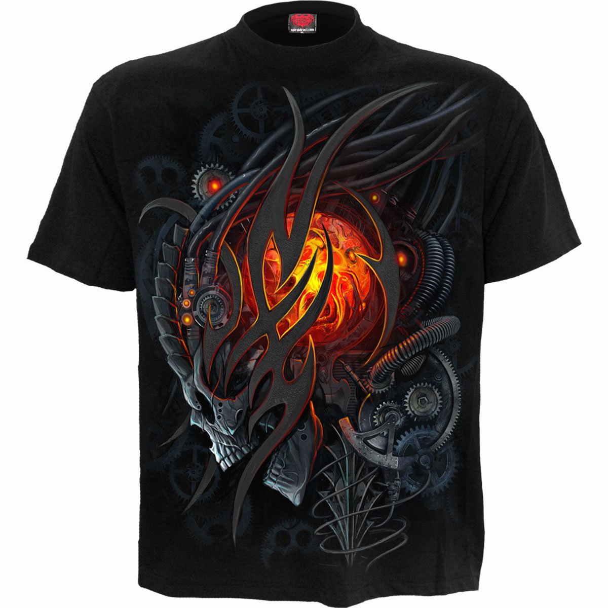 T-Shirt Spiral Steampunk Skull