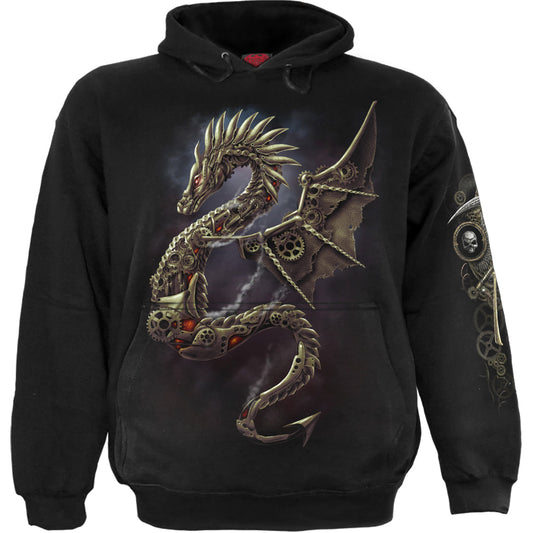 Kapuzenpullover Spiraldrache Zahnräder