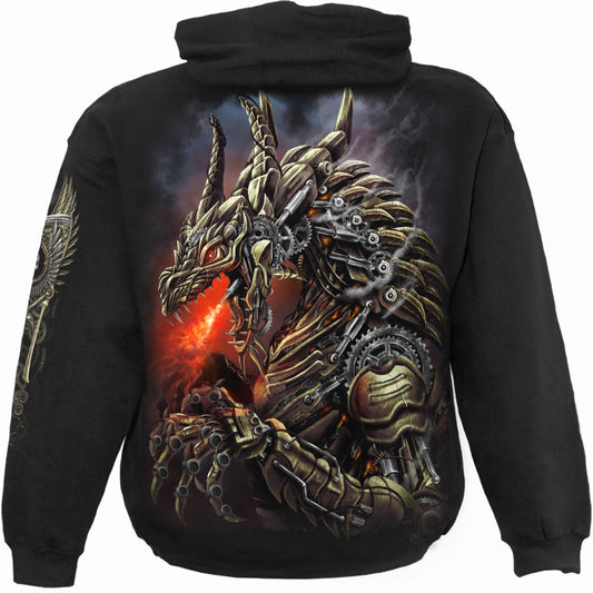 Kapuzenpullover Spiraldrache Zahnräder