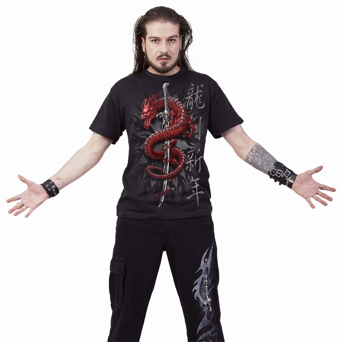 T-Shirt Spiral Orientalischer Drache