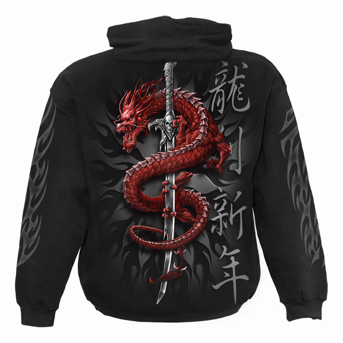 Kapuzenpullover Spirale Orientalischer Drache