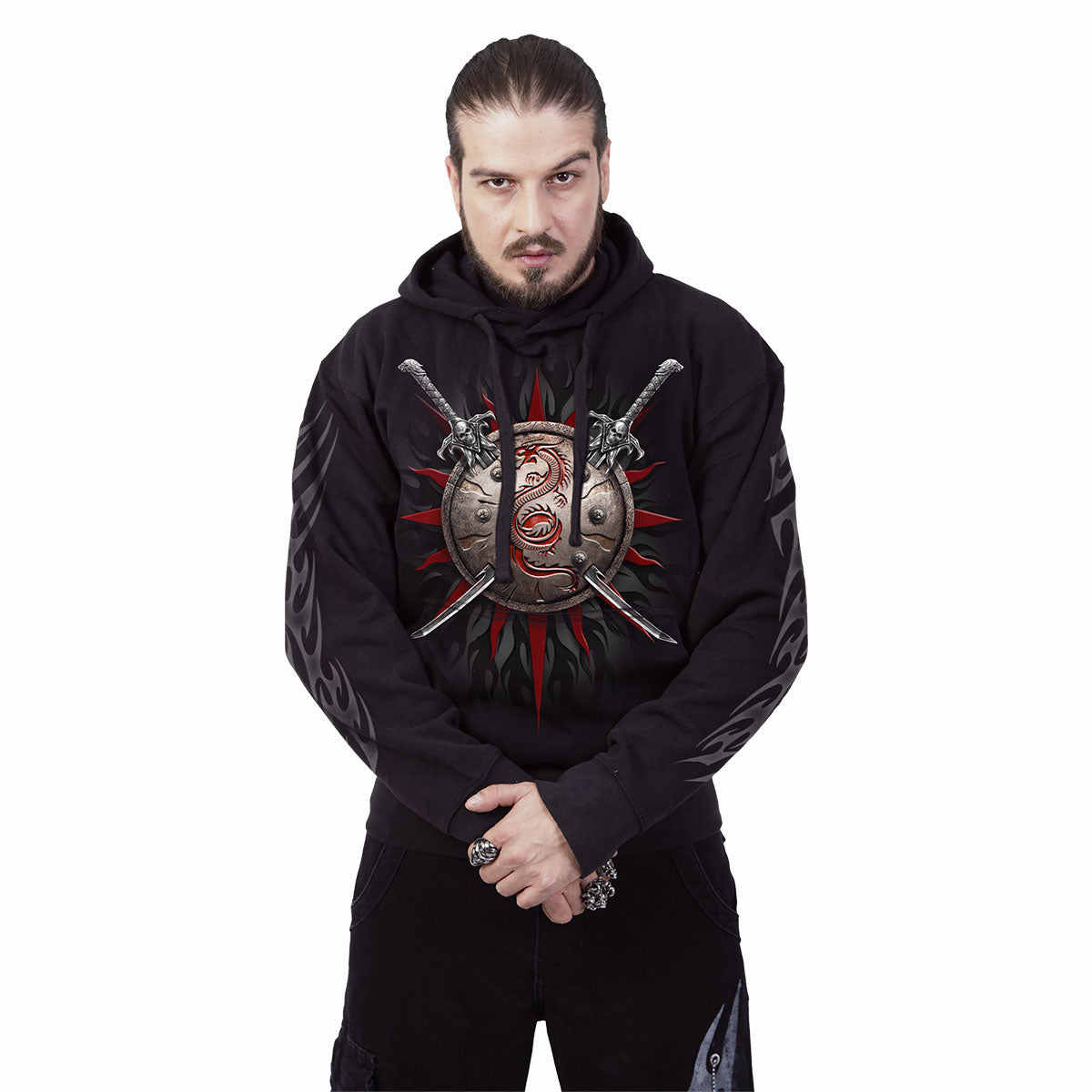 Kapuzenpullover Spirale Orientalischer Drache
