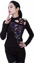 Bild in Galerie-Betrachter laden, Langarm-T-Shirt Spiral Cobra Roses
