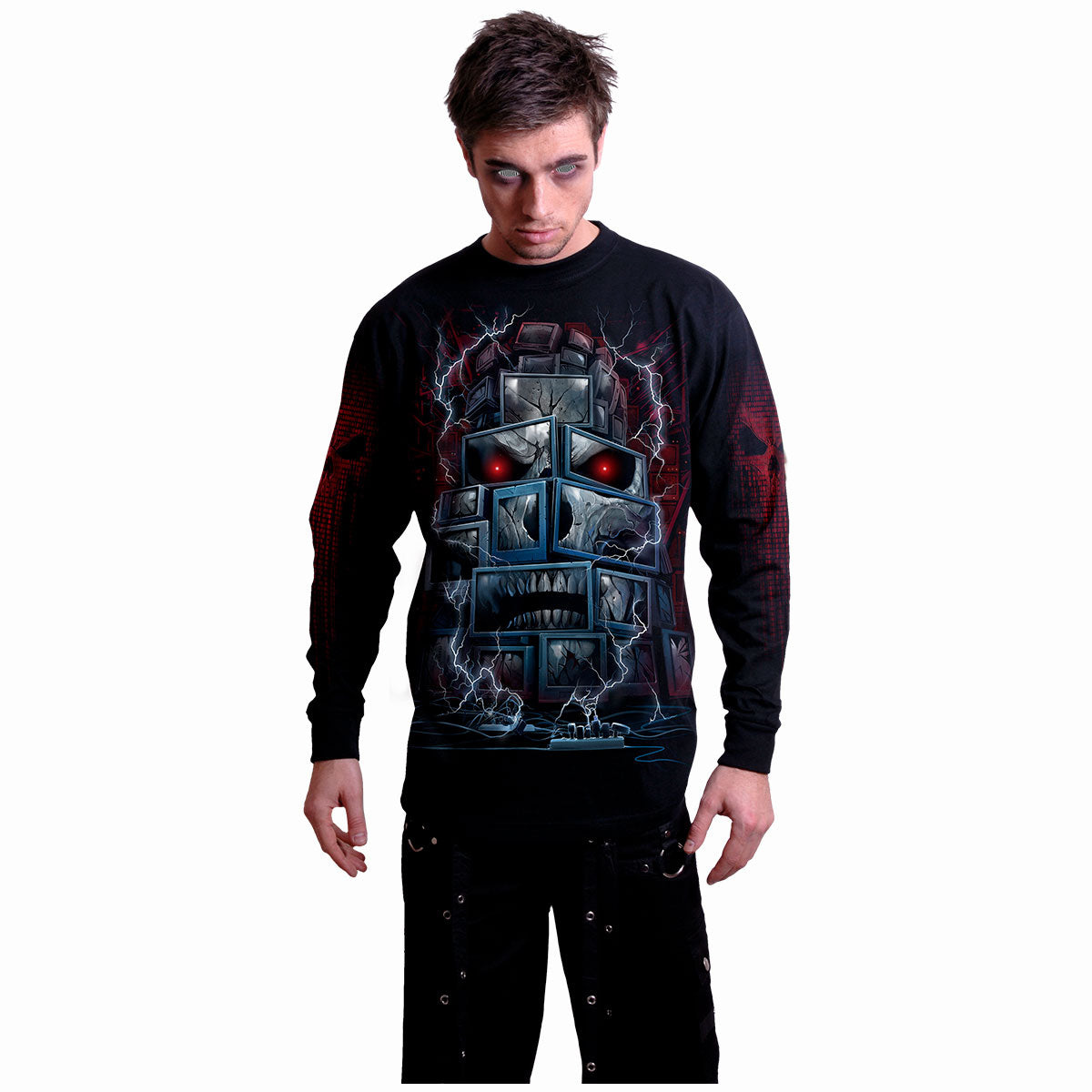 Langarm-T-Shirt Spiral Death By Tv