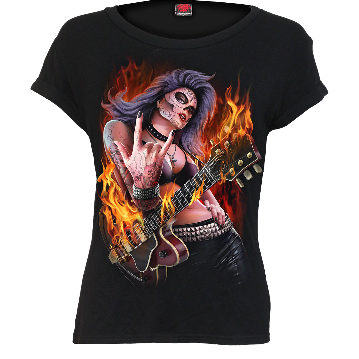 Tops - Short Sleeve Spiral Rocking The Dead