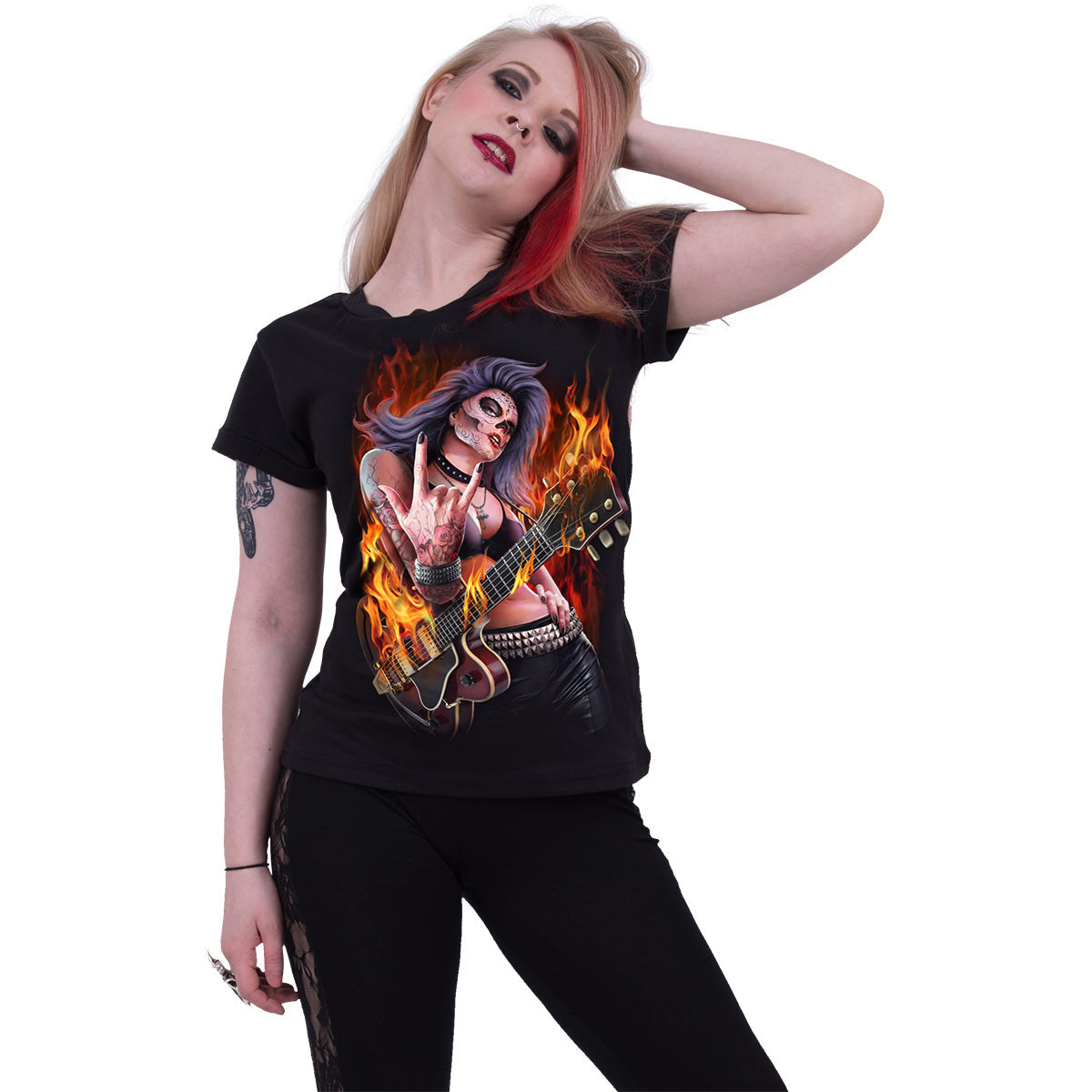 Tops - Short Sleeve Spiral Rocking The Dead
