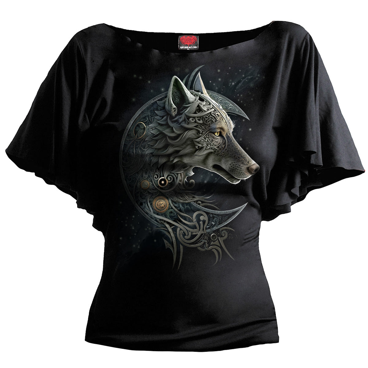 Tops – Kurzarm-Spirale Keltischer Wolf