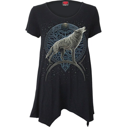Tops - Short Sleeve Spiral Celtic Wolf