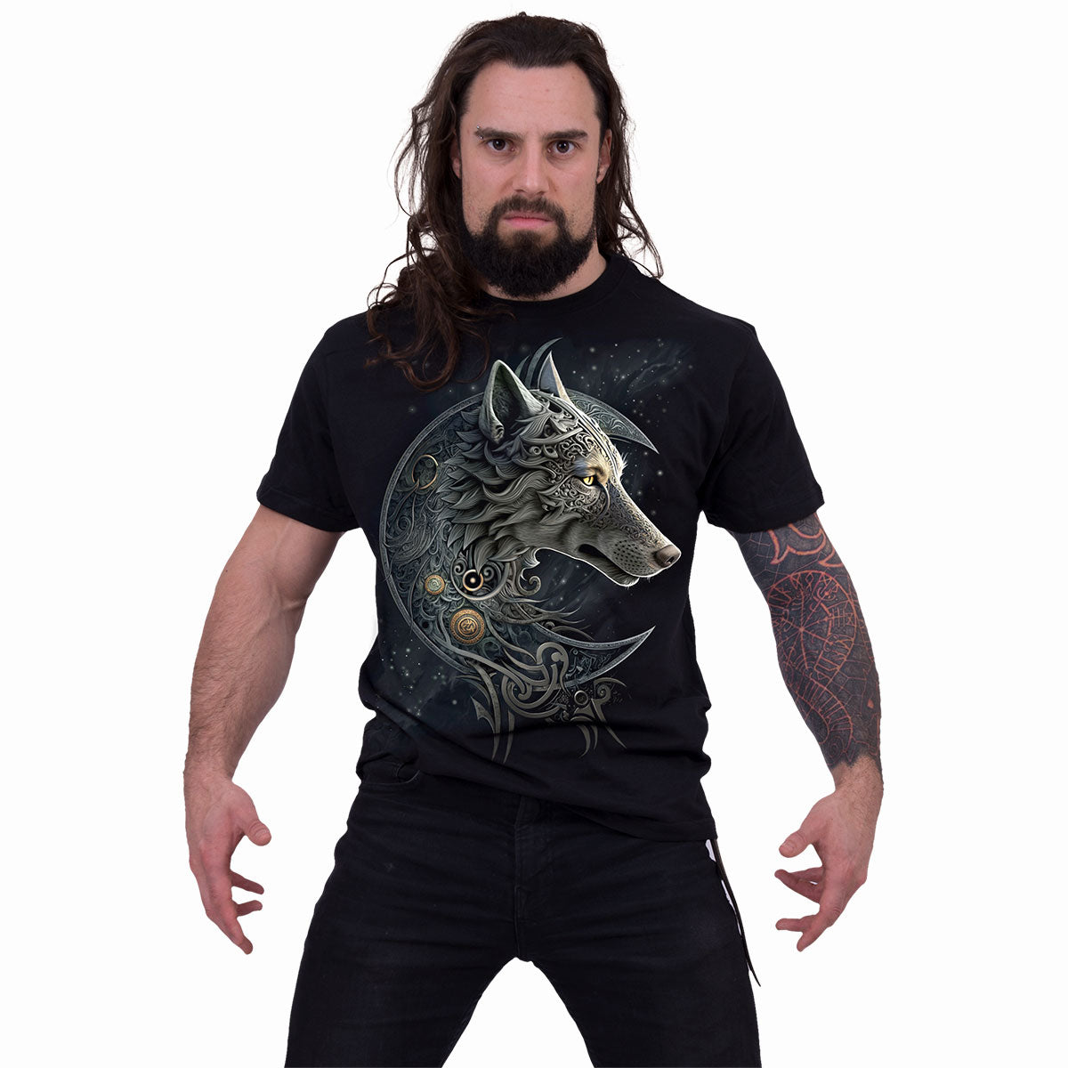 T-Shirt Spirale Keltischer Wolf