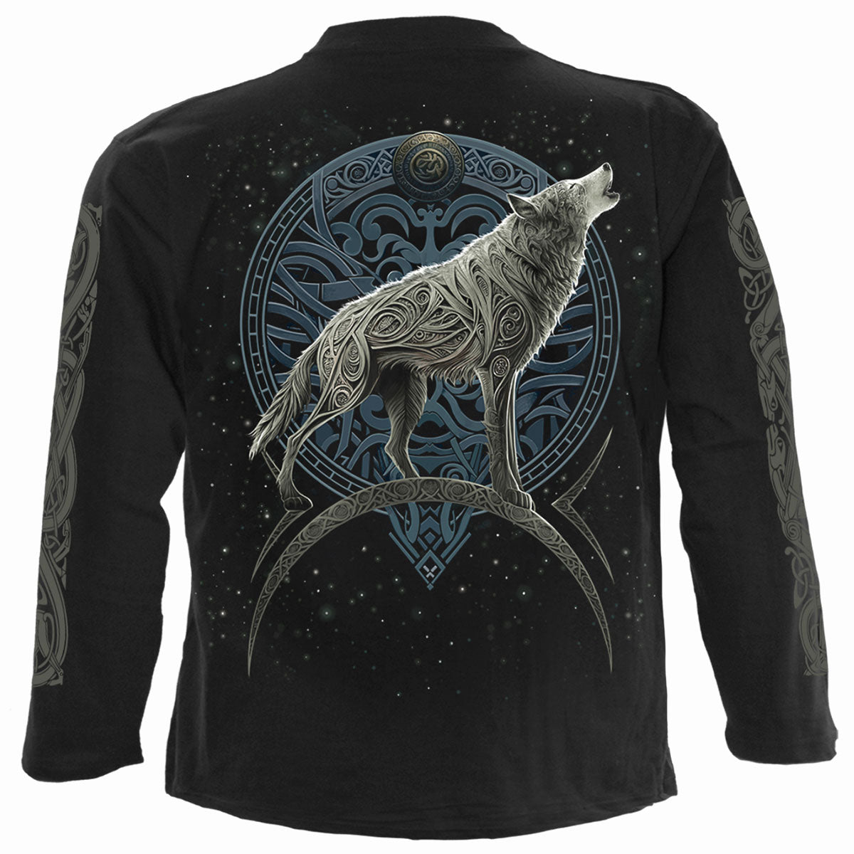 Langärmeliges T-Shirt Spiral Celtic Wolf