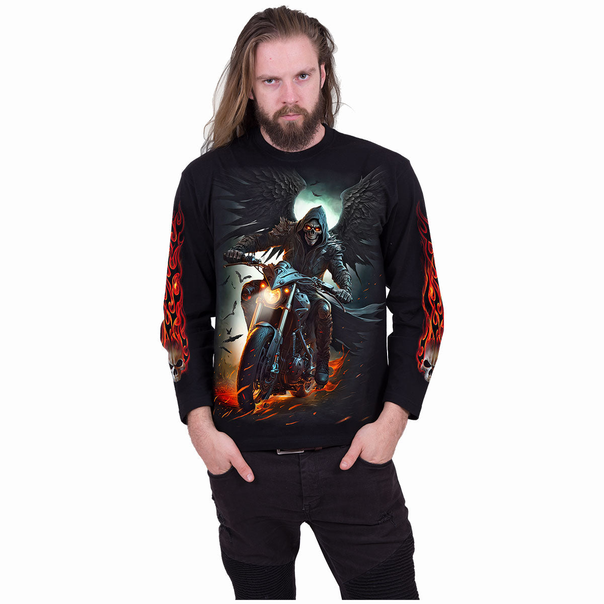 Langarm-T-Shirt Spiral Night Rider