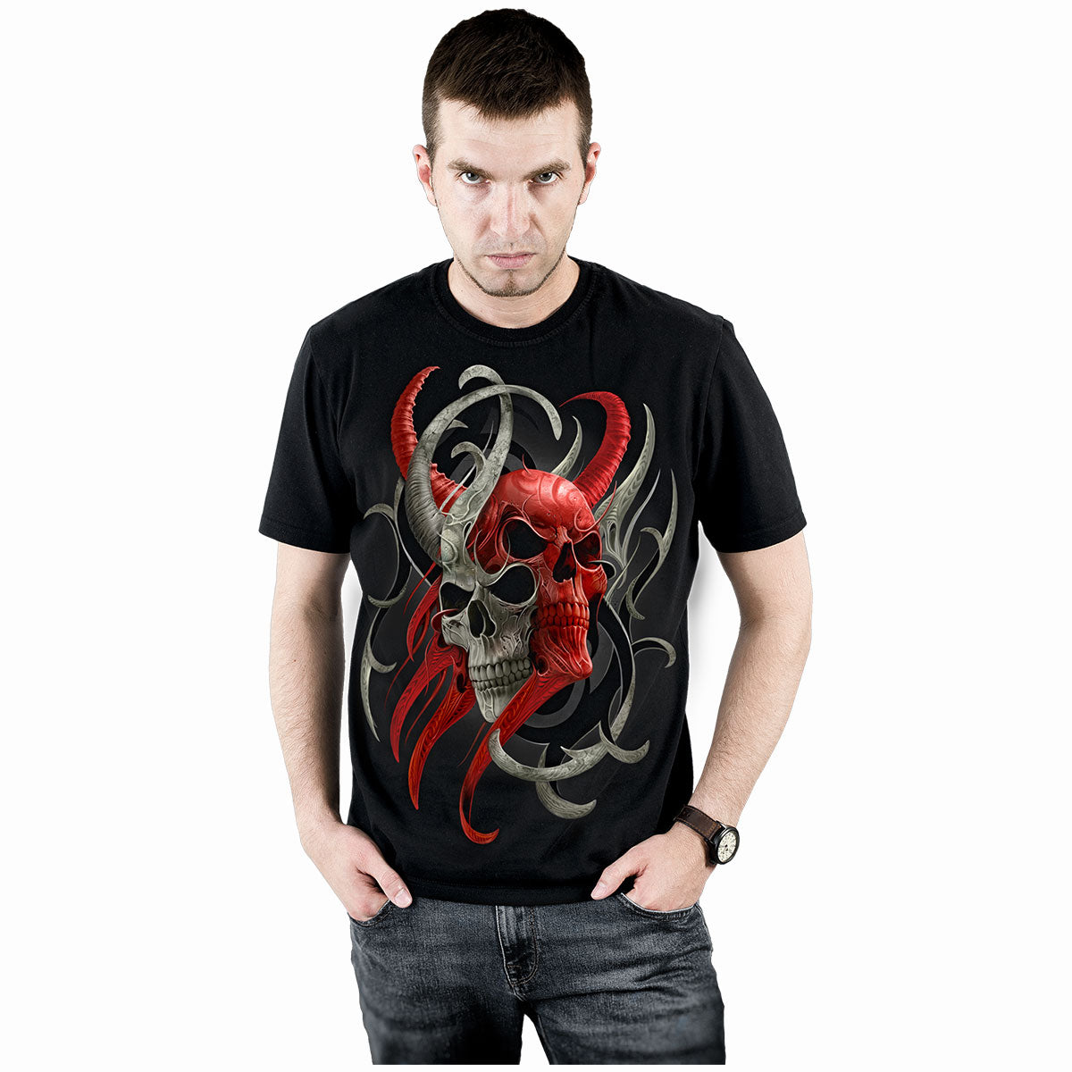 T-Shirt Spiral Skull Synthesis