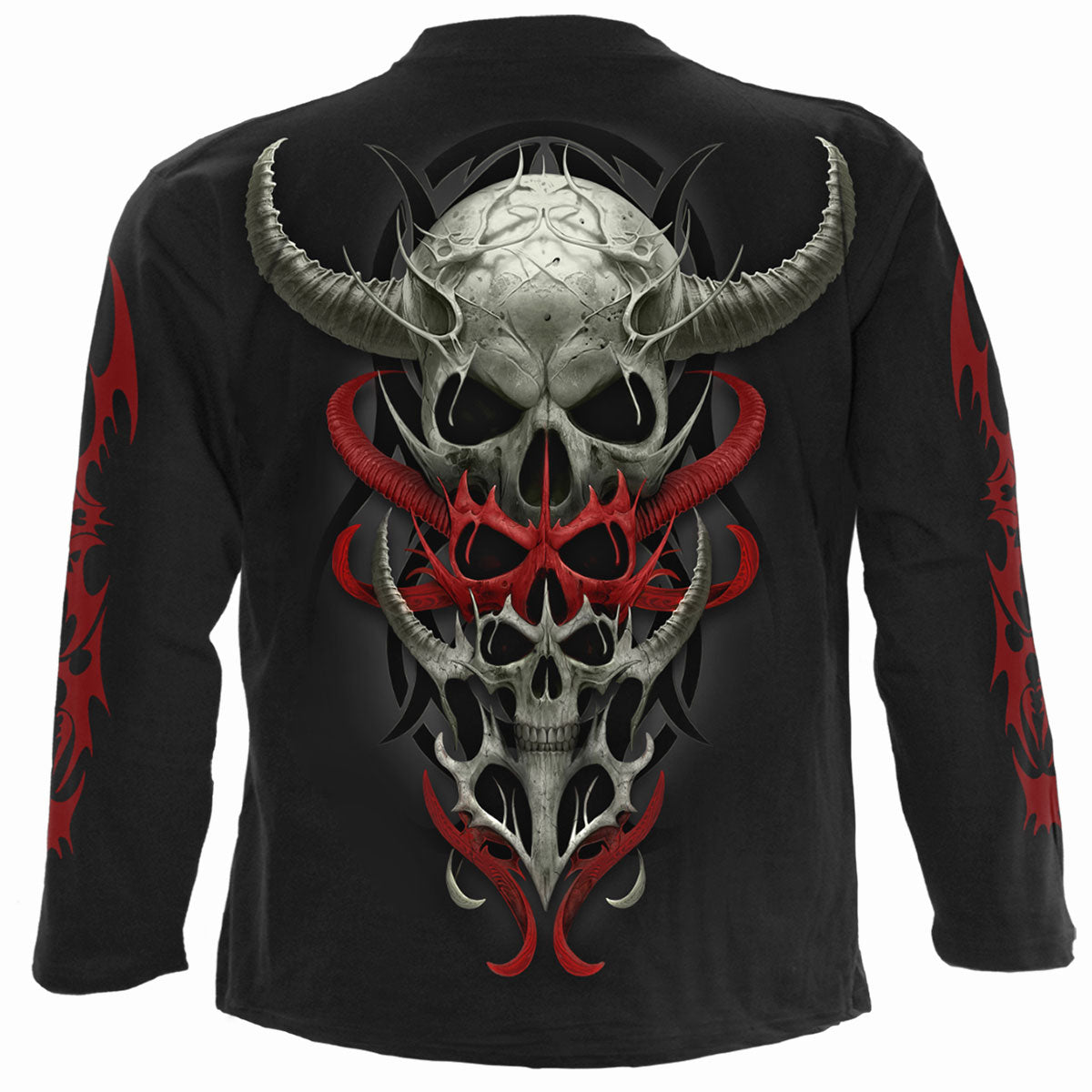 Langärmliges T-Shirt Spiral Skull Synthesis