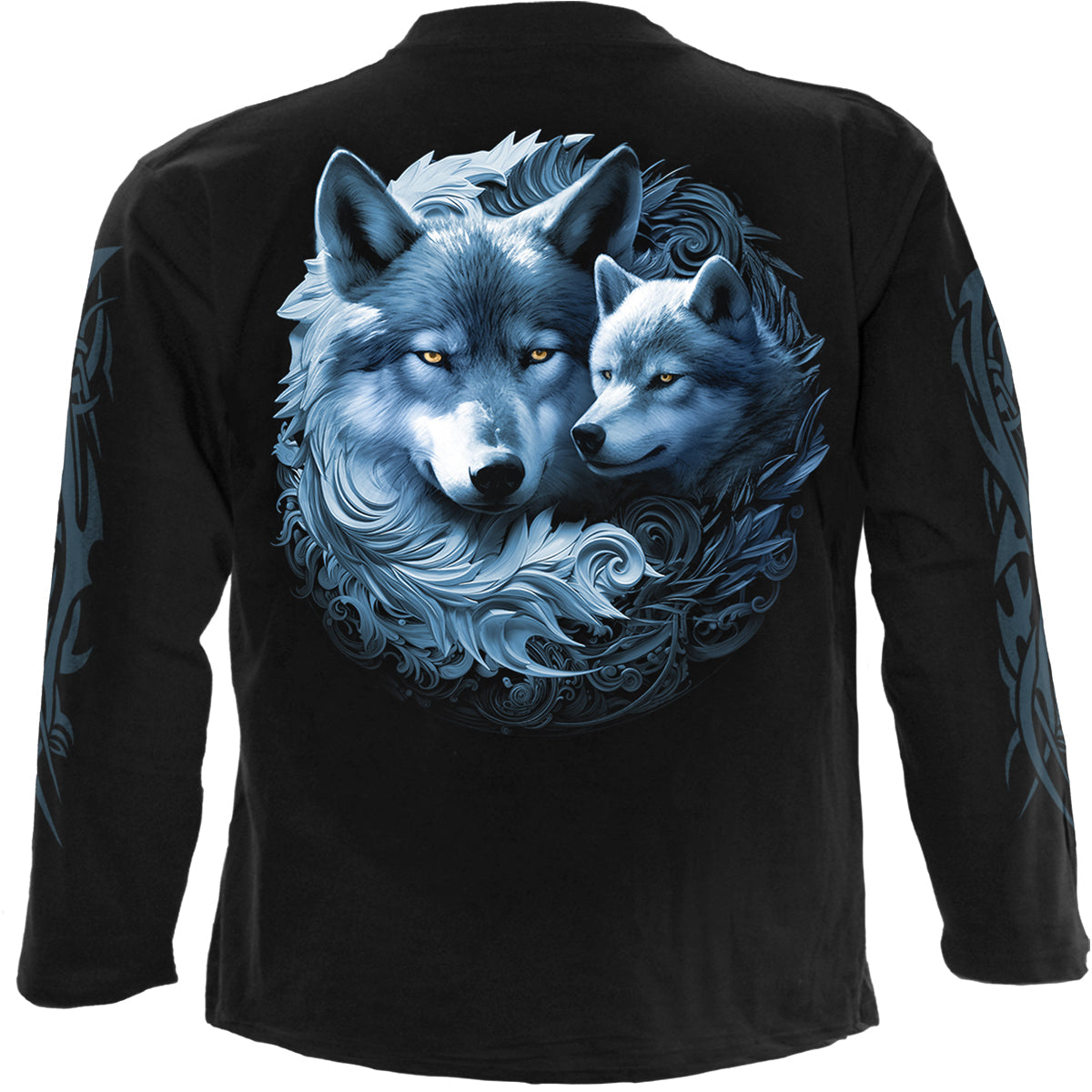 Langarm-T-Shirt Spiral Wolf Guardian
