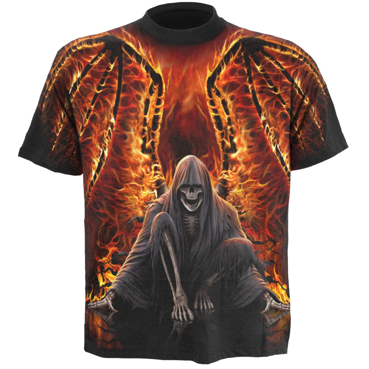 T-Shirt Spiral Flaming Death