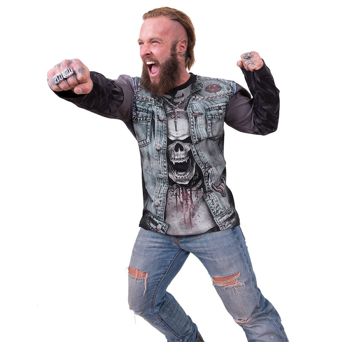 Langärmeliges T-Shirt Spiral Thrash Metal