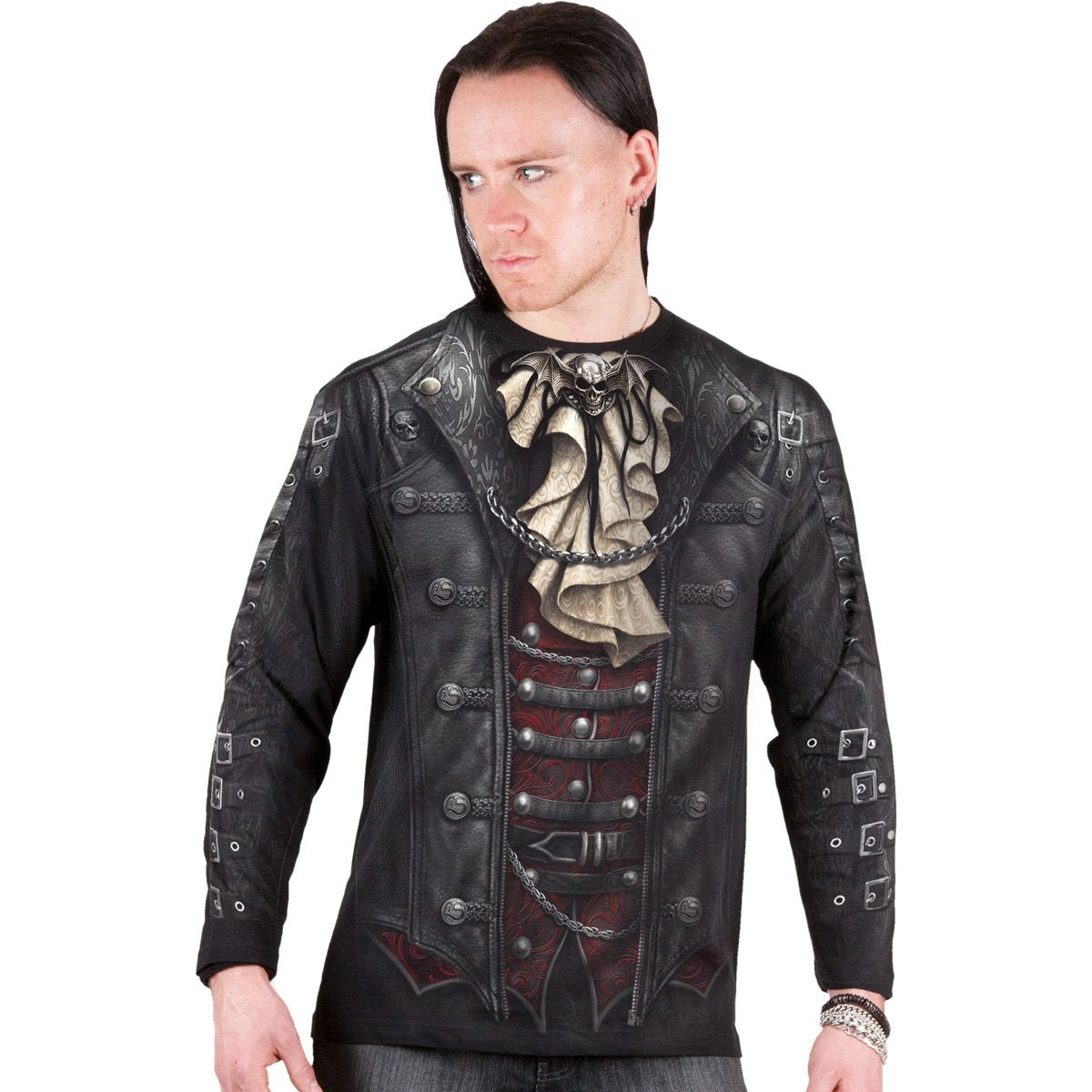 Langärmeliges T-Shirt Spiral Goth Wrap