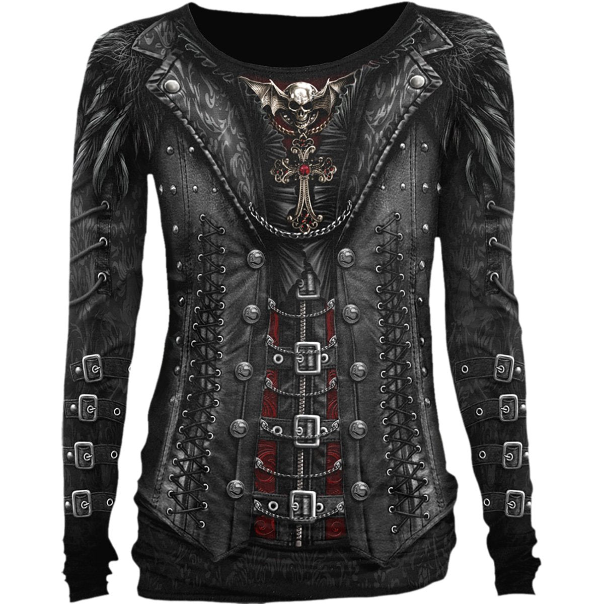 Langarm-T-Shirt Spiral Gothess Wrap