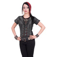 Bild in Galerie-Betrachter laden, Tops - Kurzarm-Wickelshirt Spiral Gothess

