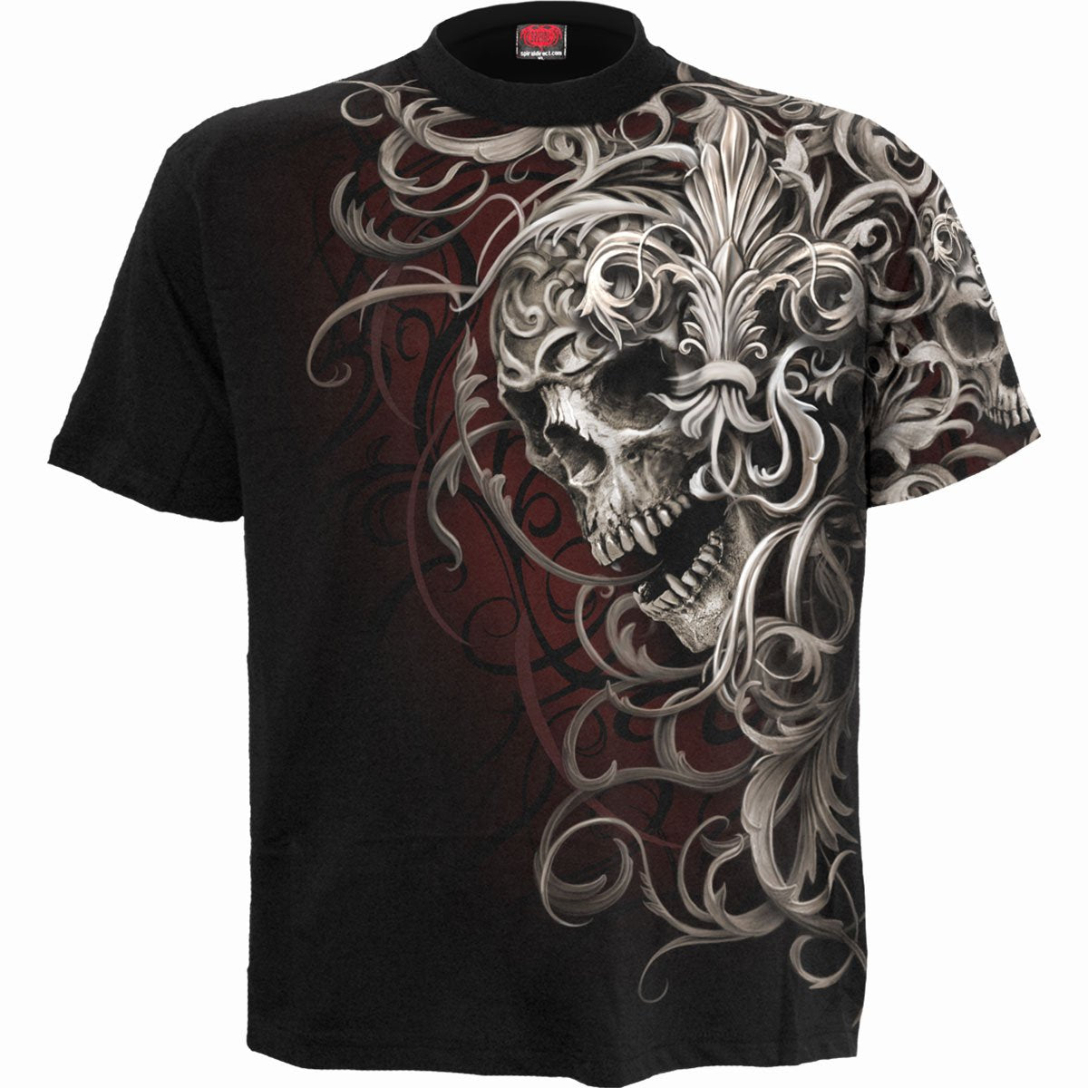 T-Shirt Spiral Skull Schulterwickel