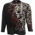 Load image into Gallery viewer, Long-sleeved T-shirt Spiral Skull Shoulder Wrap
