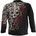Load image into Gallery viewer, Long-sleeved T-shirt Spiral Skull Shoulder Wrap

