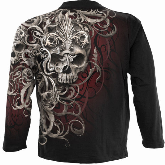 Langärmeliges T-Shirt Spiral Skull Schulterwickel