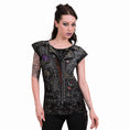 Bild in Galerie-Betrachter laden, Oberteile - Kurzarm Spiral Goth Metal

