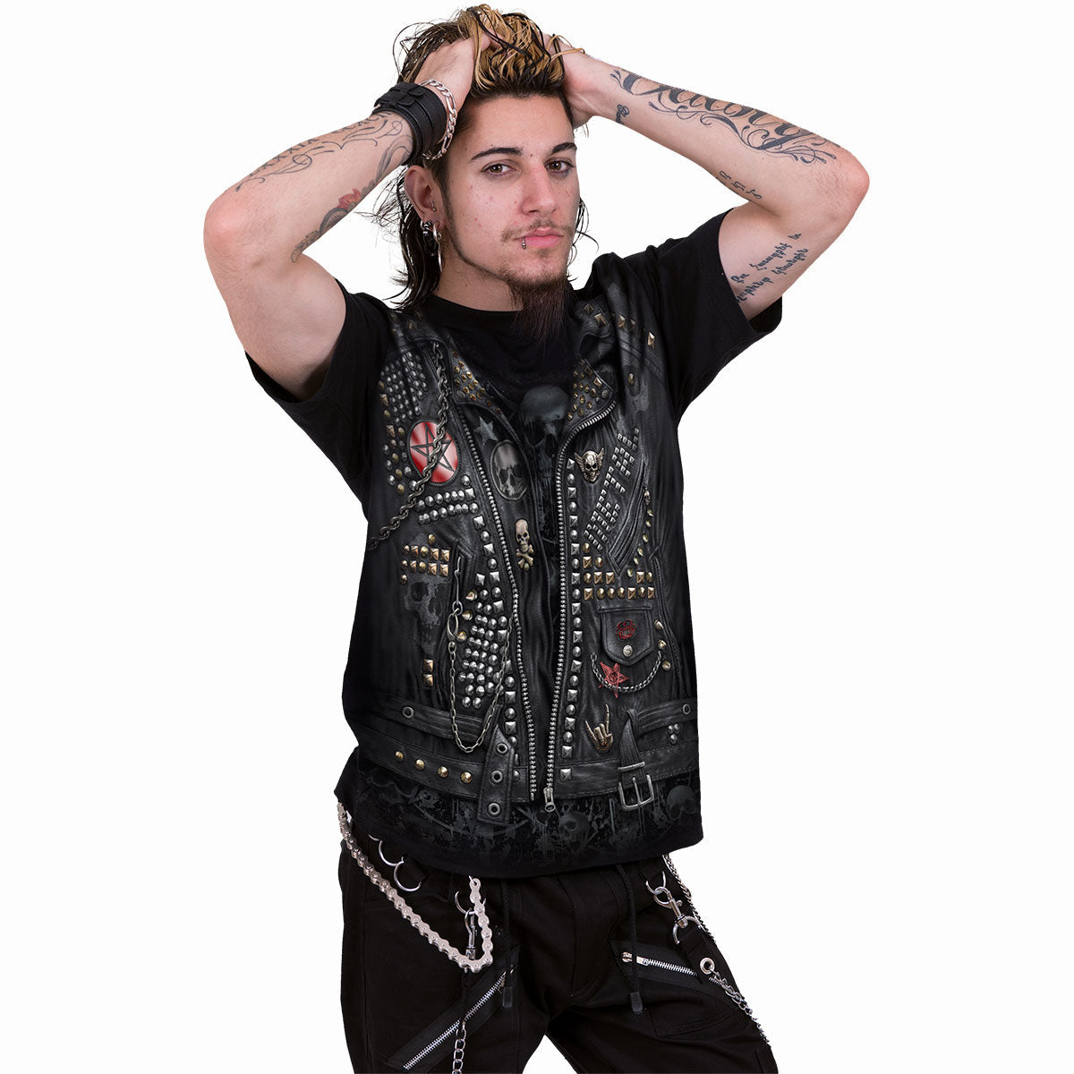 T-Shirt Spiral Goth Metal
