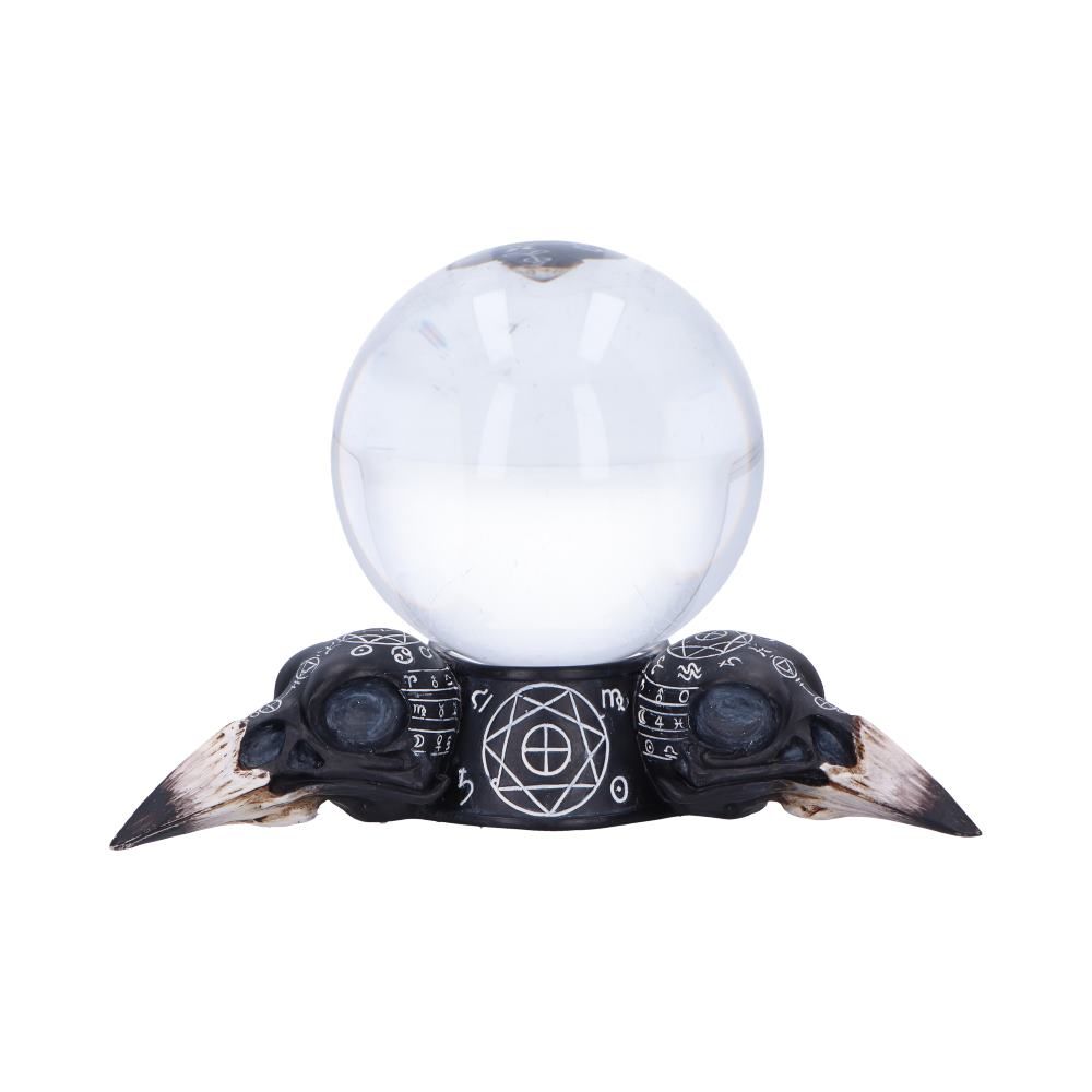 Future of the Raven Crystal Ball and Holder (15cm) - Fatima.Dk